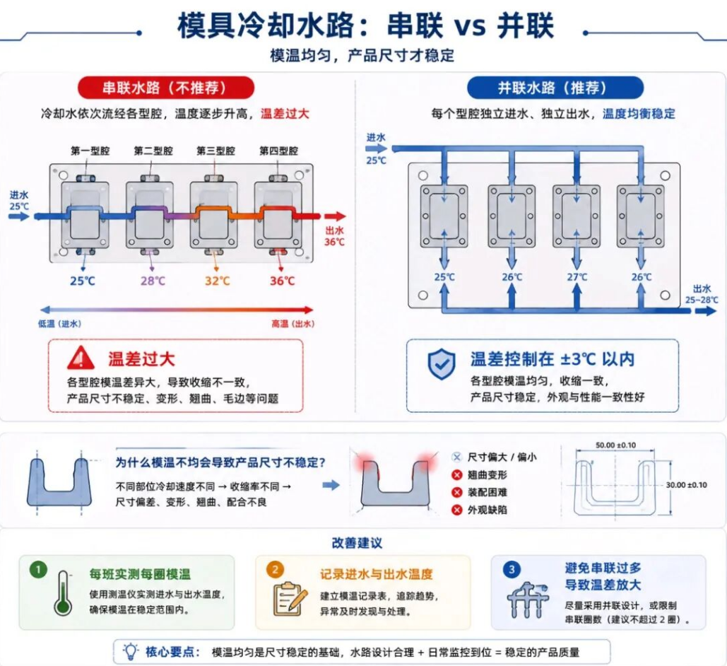Mold temperature distribution diagram